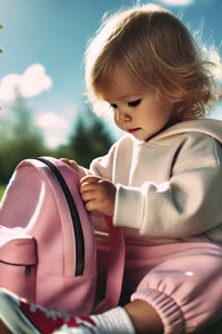 Baby mit Wickelrucksack